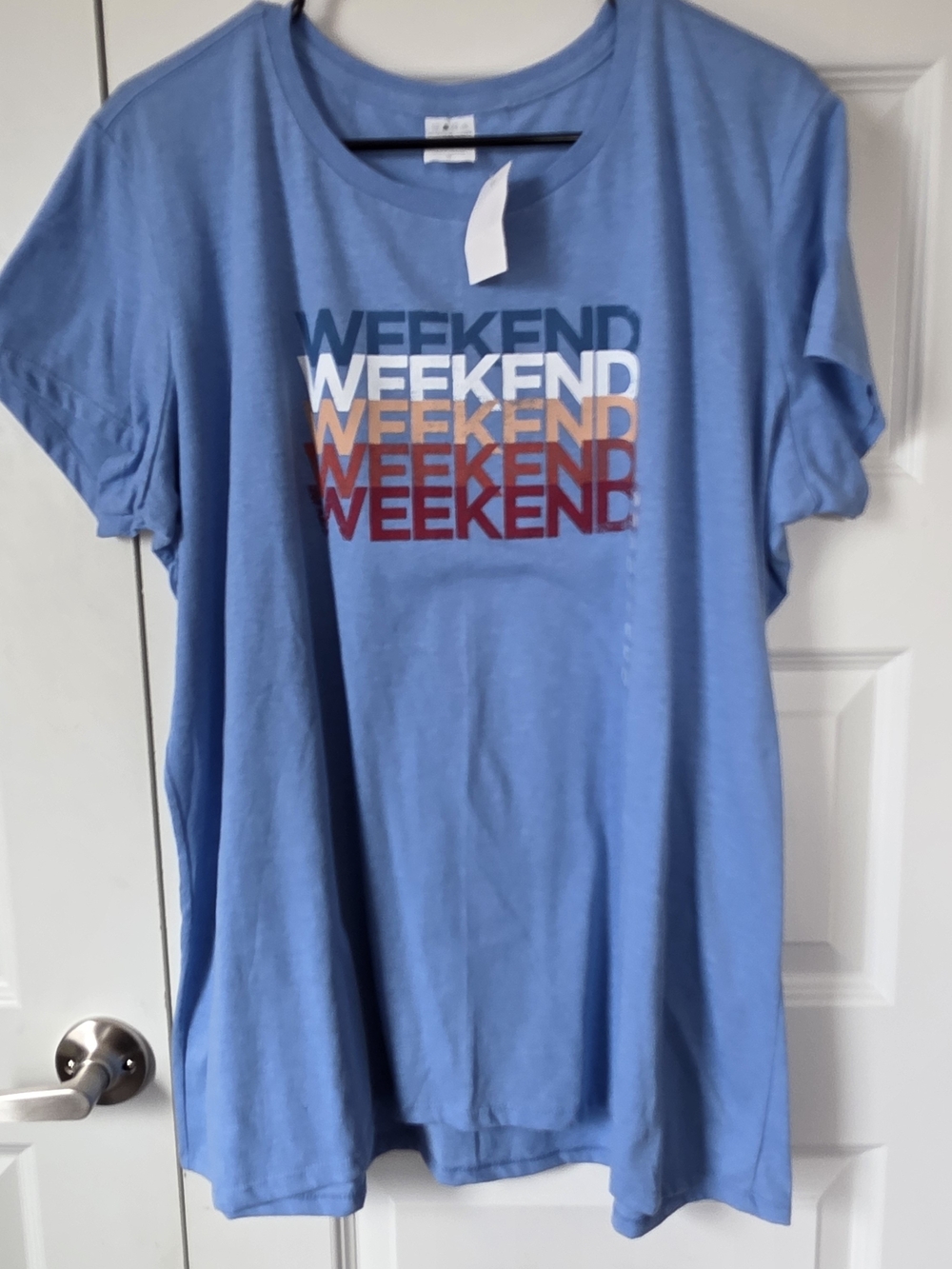 Blue 'WEEKEND' Graphic Tee